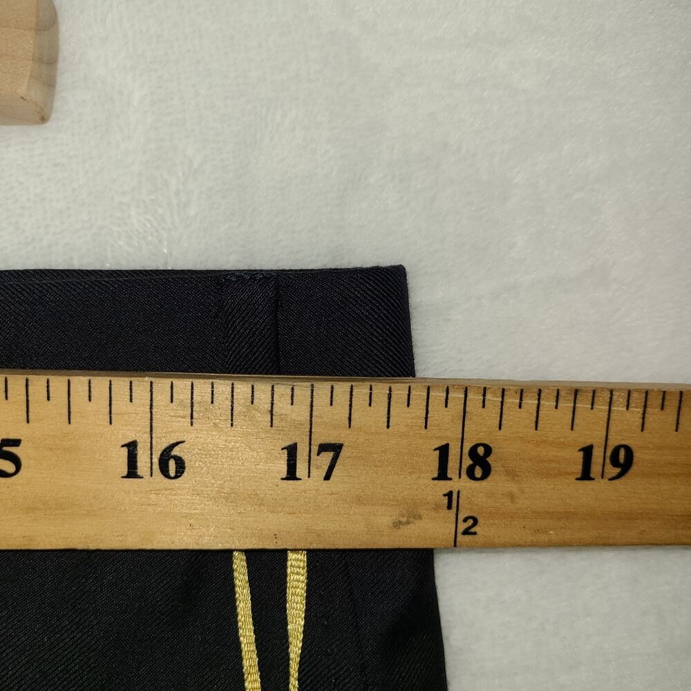 Canali Luxury Dress Pants Mens 36 Black Flat Front 100% Wool AS10315 Italy - Picture 8 of 11